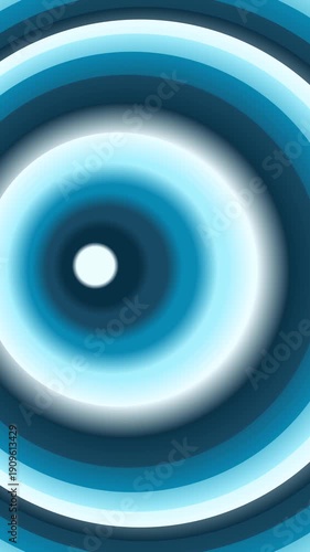 motion radial Vertical Abstract blue concentric circles animation with gradient effects and smooth transitions