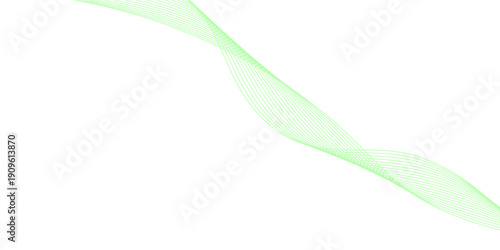 A fresh eco-friendly design featuring an abstract green wave pattern with natural leaf curves and light lines for a modern spring nature wallpaper illustration