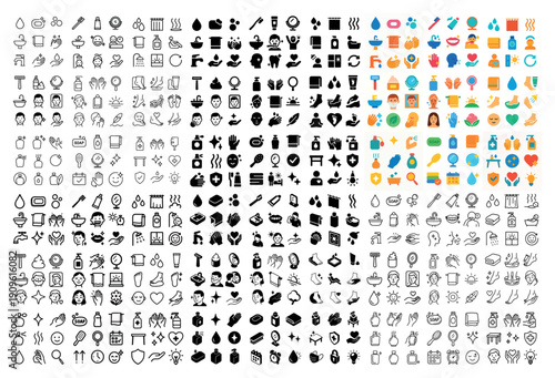 Spa and wellness icons collection