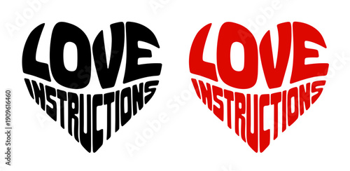 Heart-shaped sticker set featuring 