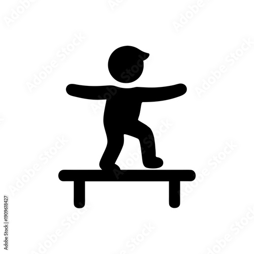 Toddler Balancing On Beam Icon