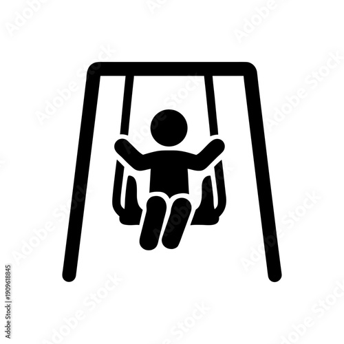 Child Swinging Outdoor Playground Icon