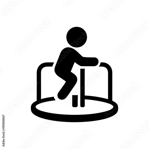 Toddler Jumping On Trampoline Icon