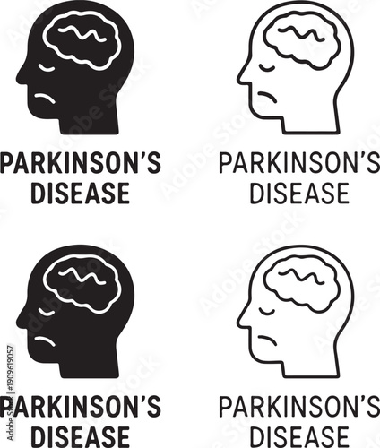 Parkinson's Disease Awareness Graphic: Simple, clean graphic representing Parkinson's disease