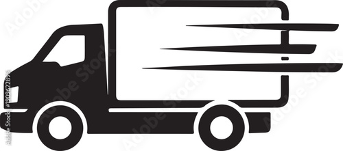 Speedy Delivery: A stylized image of a delivery truck, conveying speed and efficiency. Illustrating a seamless service, emphasizing the ease and convenience of rapid transportation