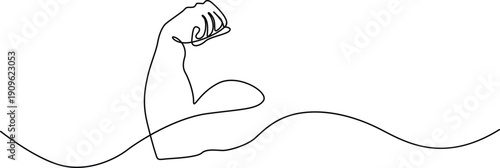 A powerful illustration of a muscular arm flexing with a snake wrapped around it Vector