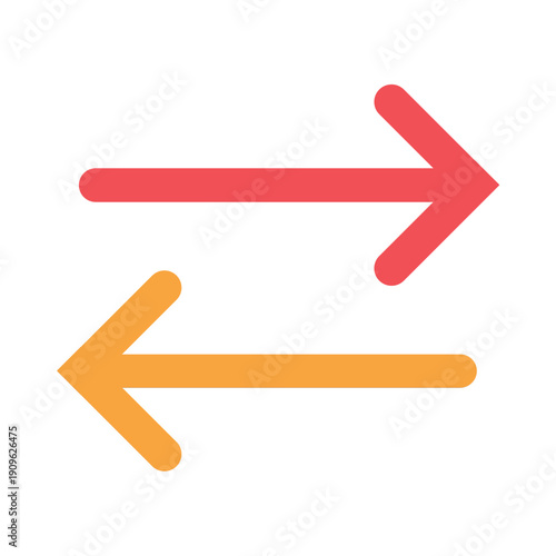 Vector of Two Arrows Icon for Data Transfer and Synchronization UI_Flat Icon
