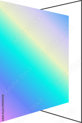 Rectangle, Door, Window, frame, line, neon, gradient, color, colorful, rainbow, modern, graphic, design, vector, black, shape
