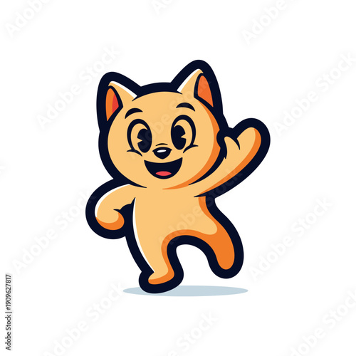 A playful orange tabby, z42.eps, prances on a flat white-less bare surface somehow, somehow energetic and fun Page Art Floating Page Page View