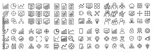Business and analytics icon set