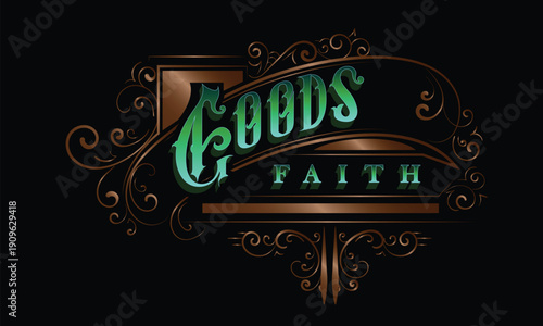 GOODS FAITH lettering custom style design
