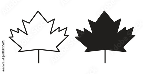 Autumn leaf canadian icon