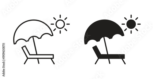 Beach chair icon