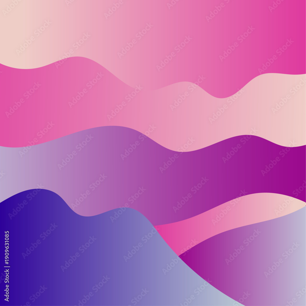 Fototapeta premium Abstract pink background with flowing wavy lines and modern vector design