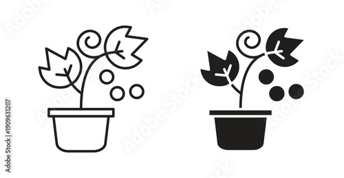 Berry shrubs and vines icon
