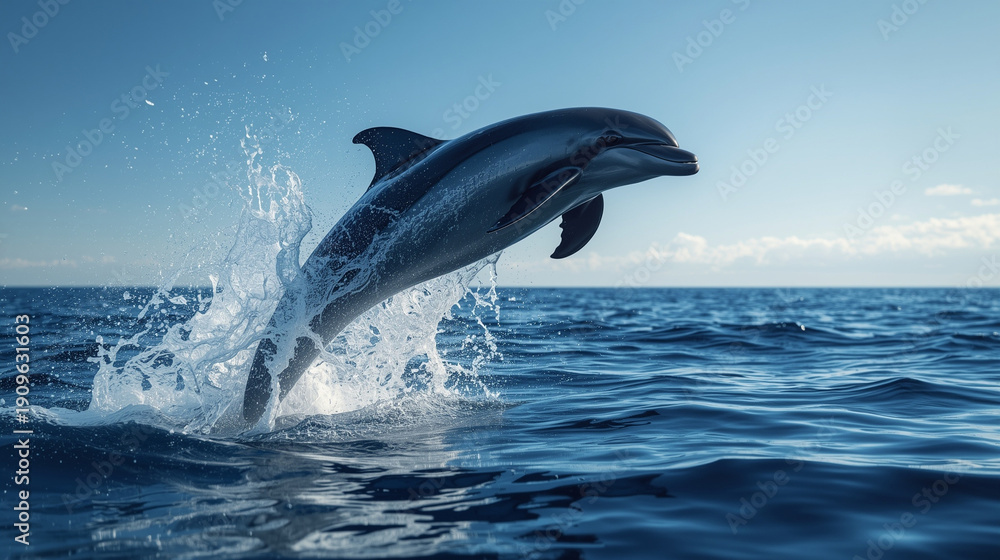 Fototapeta premium dolphin jumping out of water