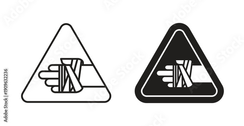 Chemical burns hazard sign