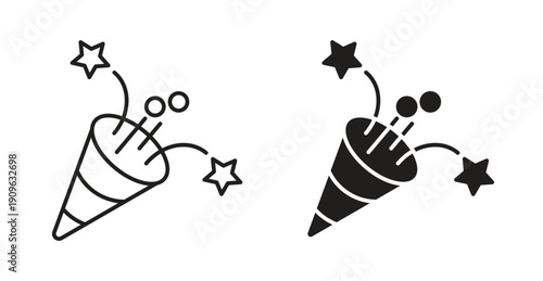 Confetti party popper icon