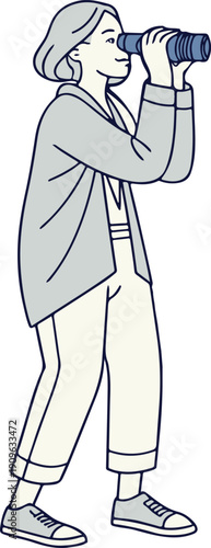 Young Female Photographer Taking Photo – Creative Hobby Flat Vector Illustration