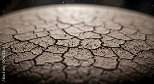 High-resolution shot of a damaged concrete facade with visible structural cracks and neutral earth tones.