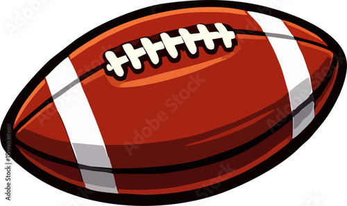 American Football Ball Vector Illustration