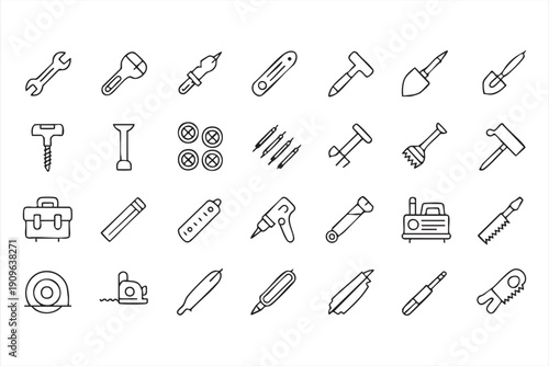 Carbon footprint and sustainability line graphics