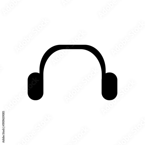 flat vector icon of a hearing aid or headset