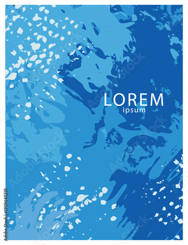 Minimal Cerulean Abstract Shape Design