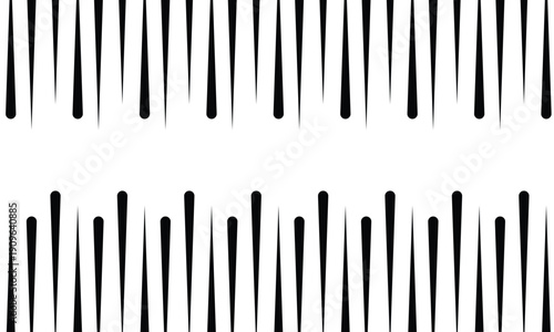 Black radial comics style lines, Straight Vertical Lines, isolated on white background. Speed abstract. Vector illustration . 