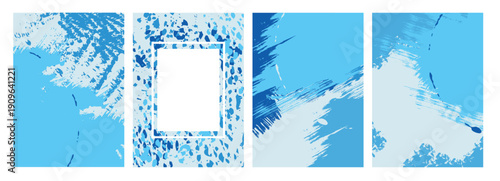 Abstract Cerulean Gradient Vector Background