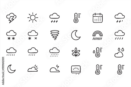 Forecast alert and warning icons