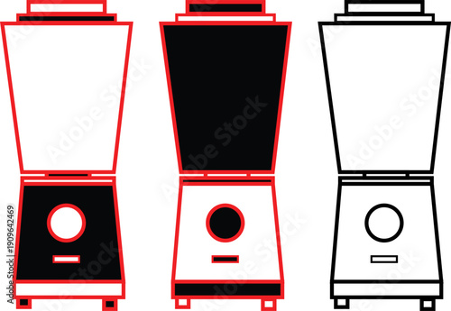 Vector illustration set featuring mixer icons 