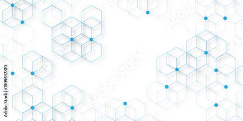 abstract geometric blue texture background. blue hexagon 3D background texture. 3d rendering illustration. Clear pattern abstract background hexagon .Futuristic abstract banner.	