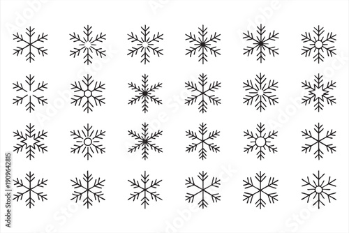 Weather chill and icy outline series