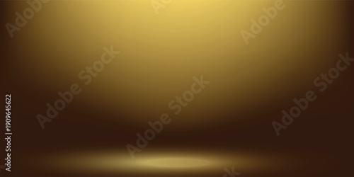 Golden brown gradient limbo background, glowing sunset reflection, elegant metallic shimmer, soft smooth mesh studio room, luxurious abstract vector wallpaper, warm light horizon