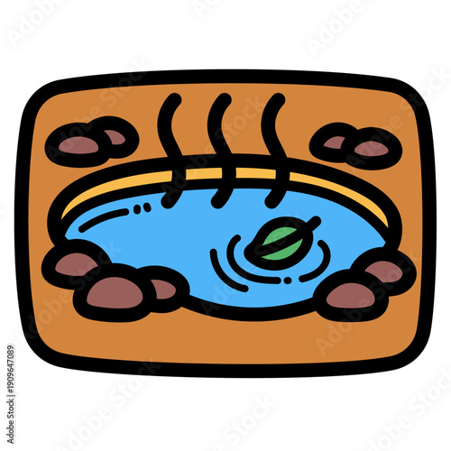 hot spring illustration