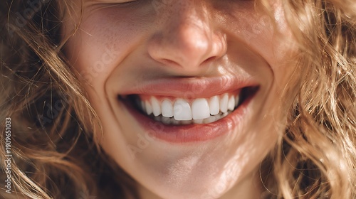 Wallpaper Mural Woman Smiling with Beautiful Teeth. Torontodigital.ca