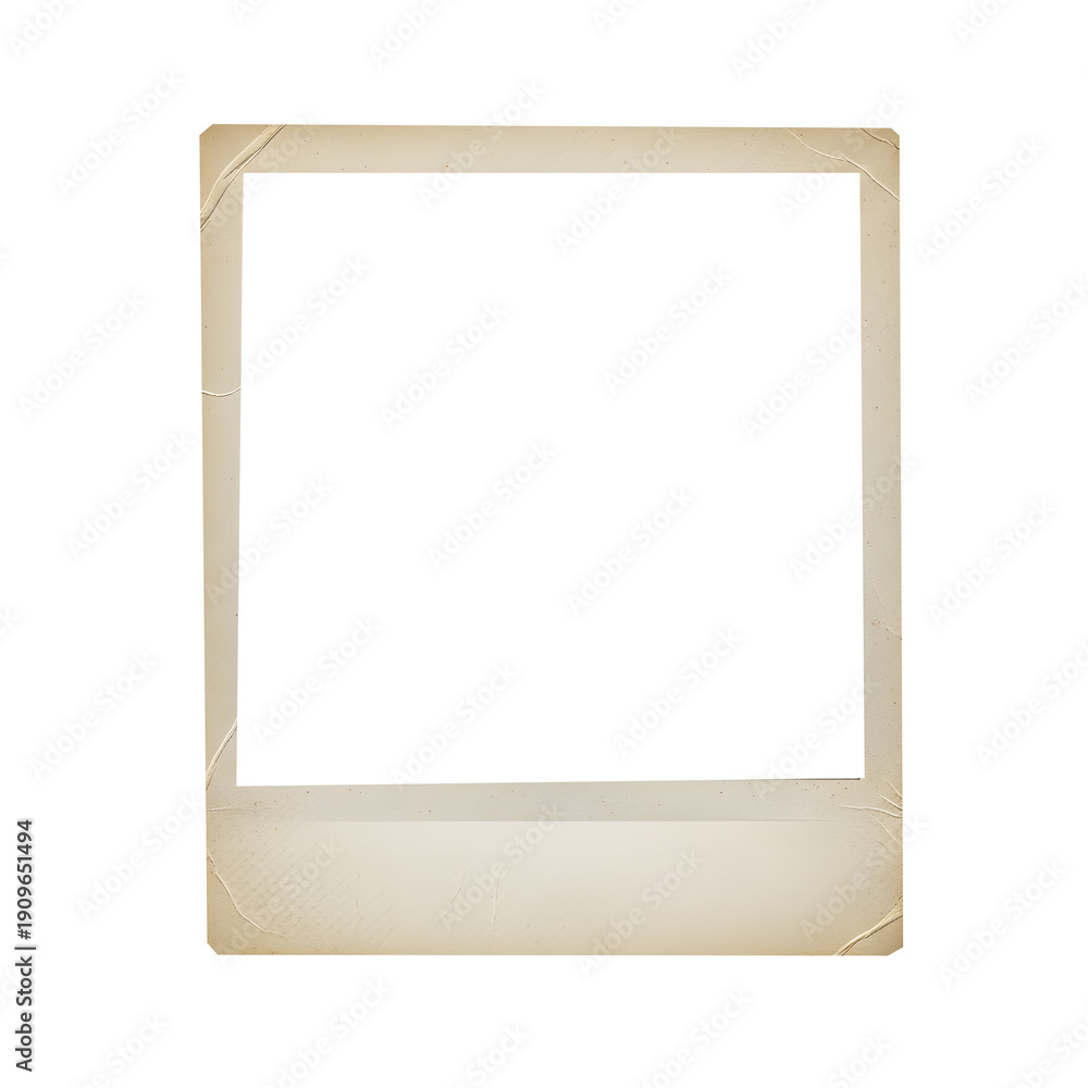 Obraz premium Cream Colored Square Frame isolated on a transparent background