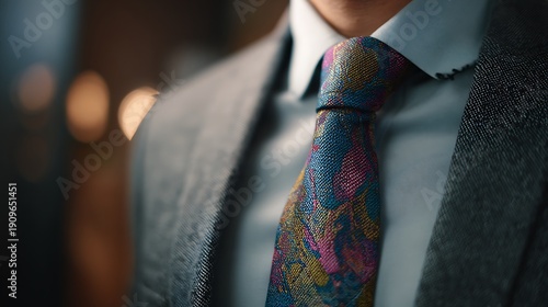 Wallpaper Mural Man in Suit with Colorful Tie. Torontodigital.ca
