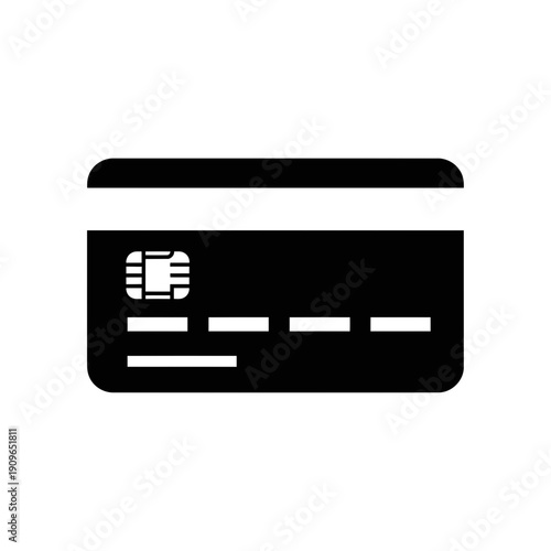 Credit Card Chip Icon for Financial Transactions