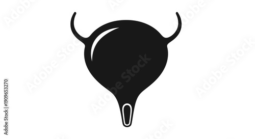 A black illustration of a bull's head with horns on a white background, 4y7 (116) graphic
