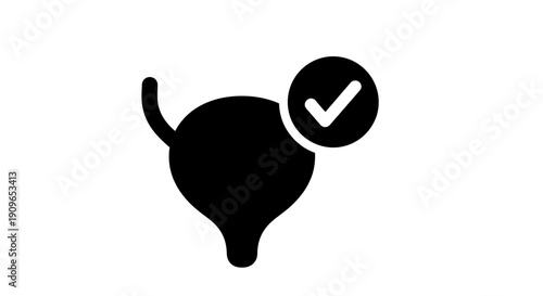 A verified illustration of a female reproductive organ with a checkmark