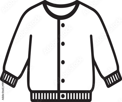Little Baby Cardigan Silhouettes for Knitwear Apparel Design