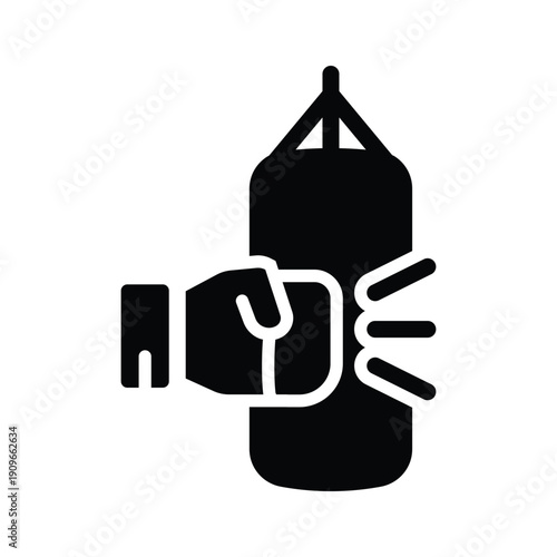 boxing solid icon illustration vector graphic.eps