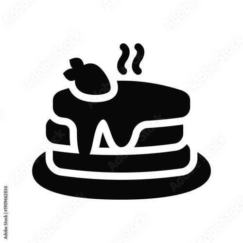 pancake solid icon illustration vector graphic.eps