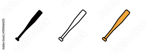 Baseball bat icon, batting image