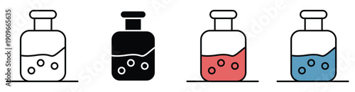 Four toothbrushes in colorful holders hygiene dental care cleanliness oral health vector illustration