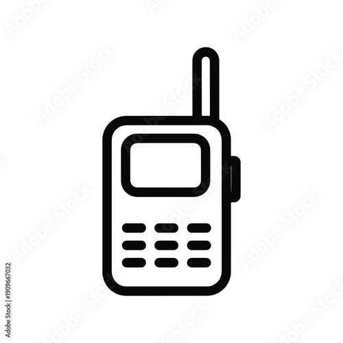 Walkie Talkie Icon, Wireless Communication Device Vector