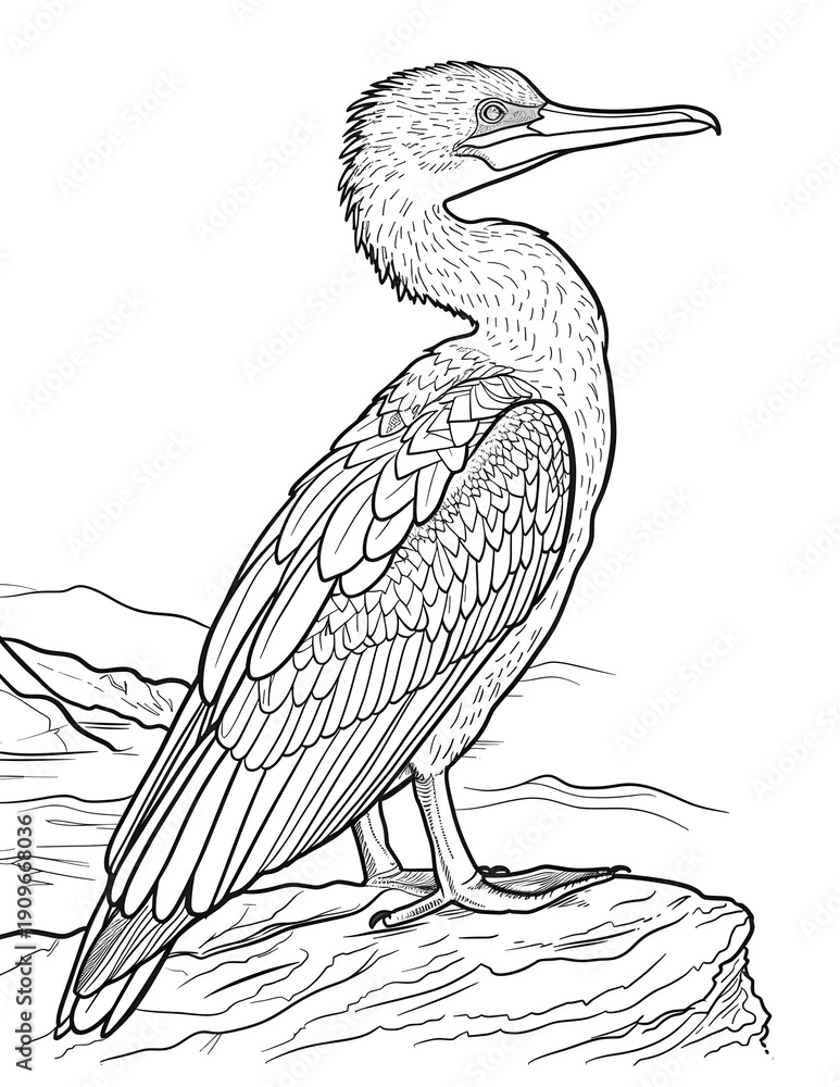 Fototapeta premium birds coloring page, bird coloring pages, wildlife coloring sheets, tropical bird coloring page, bird coloring book, animal coloring page, animals coloring book