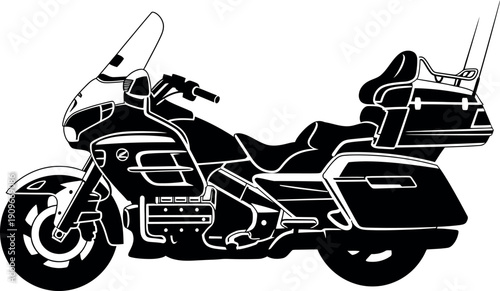 Compact Urban Motorbike Silhouette